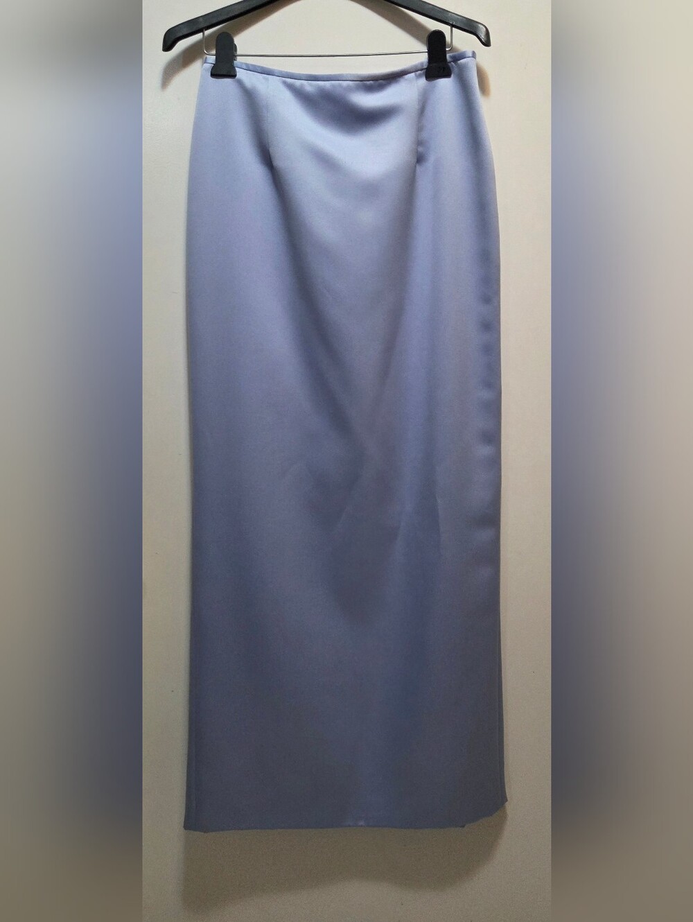 Refined Steel Blue High-Waist Pencil Skirt - Picture 4 of 6